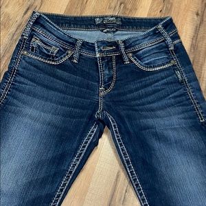 Women’s silver jeans